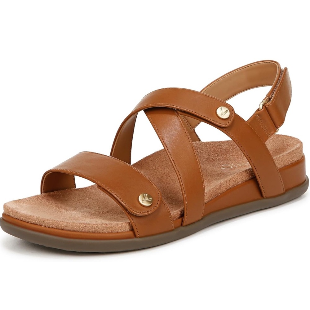Vionic Cypress Tan Strappy Sandals (Size 7)
